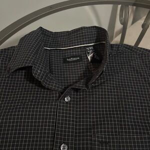 Van Heusen Men's Black Grid Pattern Shirt